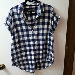 J. Crew Mercantile Buffalo Plaid S/S Popover
